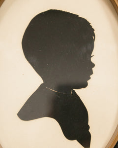 Vintage Silhouette of a Little Boy