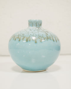 Vintage Baby Blue Ceramic Vase