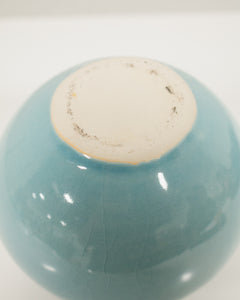 Vintage Baby Blue Ceramic Vase
