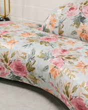 Load image into Gallery viewer, Parisian Blue Floral Velvet Sculptural Sofa by Weiman Sofa
