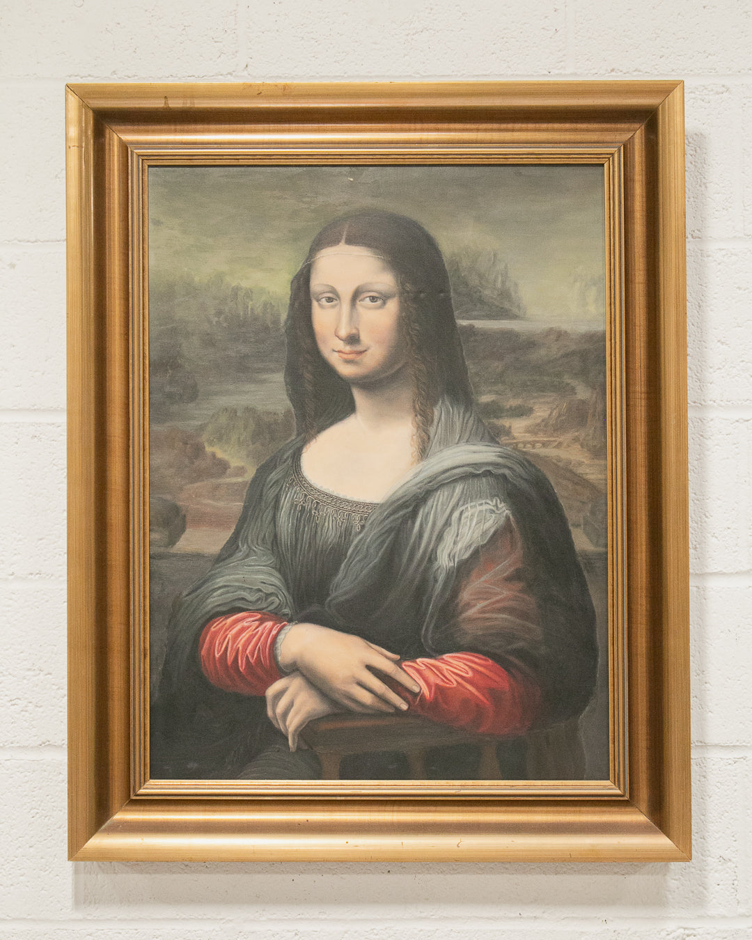 Vintage Oil Painting of Mona Lisa Framed – Sunbeam Vintage