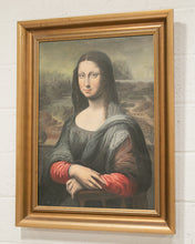 Load image into Gallery viewer, Vintage Oil Painting of Mona Lisa Framed
