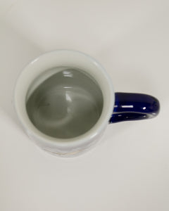 Gold Sparrow Blue Mug