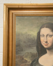Load image into Gallery viewer, Vintage Oil Painting of Mona Lisa Framed
