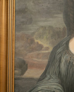 Vintage Oil Painting of Mona Lisa Framed