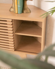 Load image into Gallery viewer, Lawford Blond Slat Corner Cabinet
