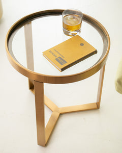 Gold End Table Round Table