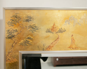 Gold Hand Painted Mirror