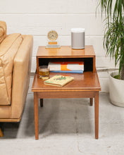 Load image into Gallery viewer, Walnut 2tier Mid Century Side Table
