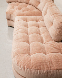 Prima Corner Wedge and Chaise in Belmont Rose
