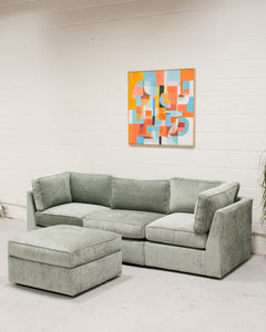 Barney Modular Sofa in Belmont Jade 4 Piece