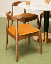 Load image into Gallery viewer, Scandinavian Dining Chair in Gold Velvet
