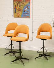 Load image into Gallery viewer, Set of 3 Tangerine Bar Stools
