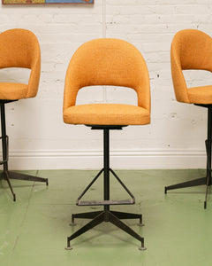 Set of 3 Tangerine Bar Stools