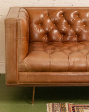 Load image into Gallery viewer, 12 Foot Leather Tufted Sofa
