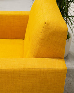 Modern Mustard Tweed Lounge Chair