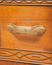 Load image into Gallery viewer, Walnut Art Deco Highboy Dresser
