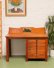 Load image into Gallery viewer, Antique Oak Tailors Desk
