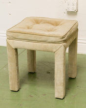 Load image into Gallery viewer, Matcha Green Upholstered Vintage Karl Springer Ottoman
