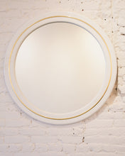 Load image into Gallery viewer, Large Round White Vintage Mirror
