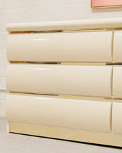 Load image into Gallery viewer, Post Modern Dresser in Cream and Gold
