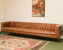 Load image into Gallery viewer, 12 Foot Leather Tufted Sofa
