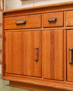 Vintage Oak boho Buffet Sideboard Credenza