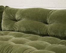 Load image into Gallery viewer, Prima Chaise and Bumper Olive Green Sofa
