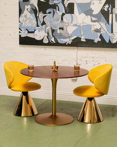 Gold Base Round Dining Table