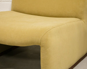 Green Armless Lounge Chair