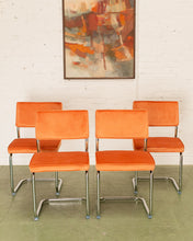 Load image into Gallery viewer, Orange Chrome Cantilever Chair
