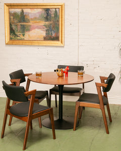 Walnut Top and Black Tulip Table