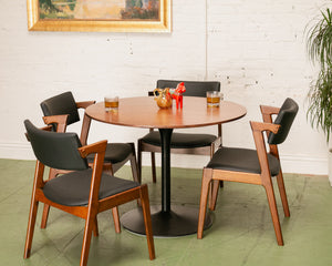 Walnut Top and Black Tulip Table