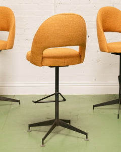 Set of 3 Tangerine Bar Stools