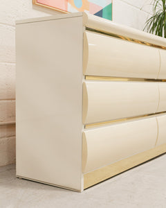 Post Modern Dresser in Cream and Gold