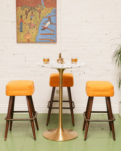 Yellow Mustard Bar Stools Set of 3