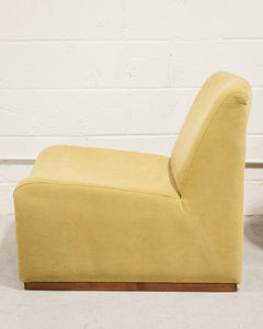 Green Armless Lounge Chair