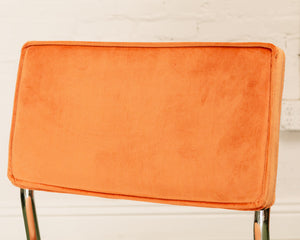 Orange Chrome Cantilever Chair