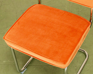 Orange Chrome Cantilever Chair