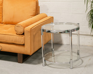 Chrome and Glass Side Table