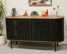 Load image into Gallery viewer, Johannesburg Buffet Credenza in Black &amp; Walnut
