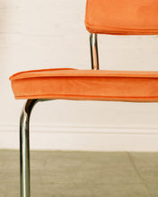 Load image into Gallery viewer, Orange Chrome Cantilever Chair
