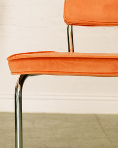 Orange Chrome Cantilever Chair