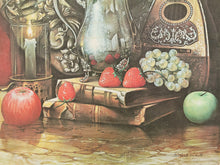 Load image into Gallery viewer, Vintage Still Life Fruits Flowers Print
