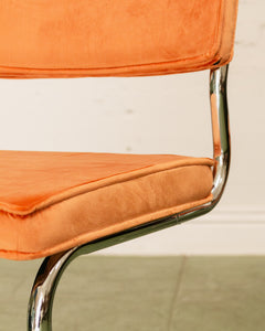 Orange Chrome Cantilever Chair