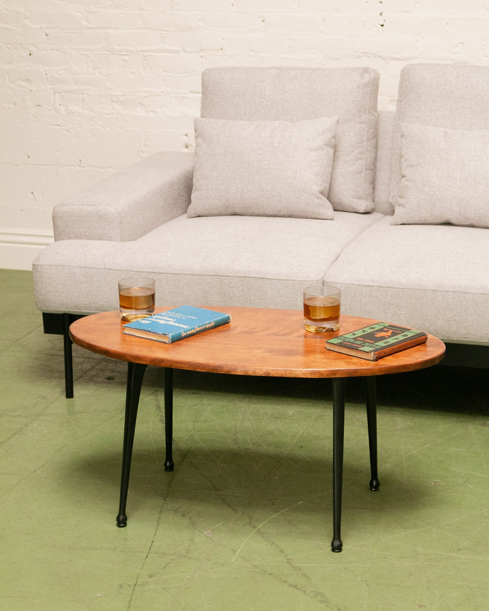 Solid Wood Oval Coffee Table – Sunbeam Vintage