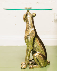 Gold Cheetah Side Table