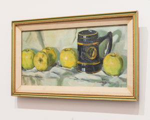 Apples with Beer Stein Still Life Oil Painting