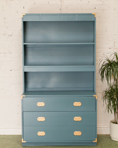 Dusty Blue Campaign Bookshelf