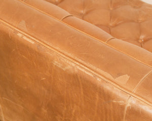 12 Foot Leather Tufted Sofa